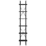 6-Tier Book Cabinet Grey 40x30x210 cm Engineered Wood - 45-Degree Angle
