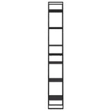 6-Tier Book Cabinet Grey 40x30x210 cm Engineered Wood - Rear View