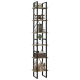 6-Tier Book Cabinet Sonoma Oak 40x30x210 cm Engineered Wood