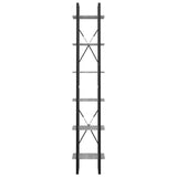 6-Tier Book Cabinet Concrete Grey 40x30x210 cm Engineered Wood