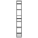 6-Tier Book Cabinet Concrete Grey 40x30x210 cm Engineered Wood