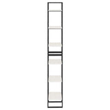 High Cabinet White 40x30x210 cm Solid Pine Wood - Rear View