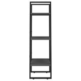 Storage Shelf Grey 60x30x105 cm Engineered Wood - Rear View