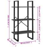 Storage Shelf Grey 60x30x105 cm Engineered Wood - Close-Up Angle