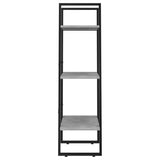 Storage Shelf Concrete Grey 60x30x105 cm Engineered Wood - Rear View