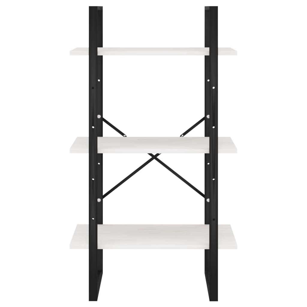 Storage Shelf White 60x30x105 cm Solid Pine Wood