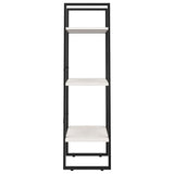 Storage Shelf White 60x30x105 cm Solid Pine Wood - Rear View