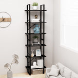 Storage Shelf Black 60x30x210 cm Engineered Wood - Top-Down View