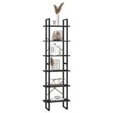 Storage Shelf Black 60x30x210 cm Engineered Wood
