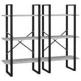 Storage Shelf Concrete Grey 60x30x210cm Engineered Wood