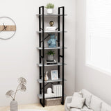 Storage Shelf Concrete Grey 60x30x210cm Engineered Wood - Top-Down View