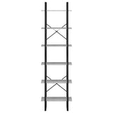 Storage Shelf Concrete Grey 60x30x210cm Engineered Wood