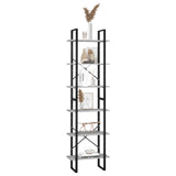 Storage Shelf Concrete Grey 60x30x210cm Engineered Wood