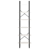 Storage Shelf White 60x30x210 cm Solid Wood Pine - Rear View