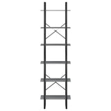 Storage Shelf Grey 60x30x210 cm Solid Wood Pine