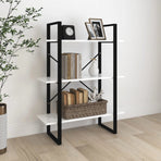 Book Cabinet White 80x30x105 cm Engineered Wood