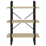 Book Cabinet Sonoma Oak 80x30x105 cm Engineered Wood - Side View