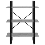 Book Cabinet Concrete Grey 80x30x105 cm Engineered Wood