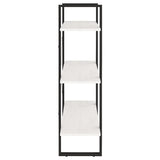 3-Tier Book Cabinet White 80x30x105 cm Solid Pine Wood