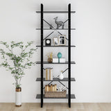 High Cabinet Grey 80x30x210 cm Engineered Wood - Top-Down View