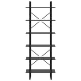 High Cabinet Grey 80x30x210 cm Engineered Wood - 45-Degree Angle