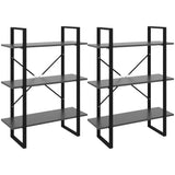 High Cabinet Grey 80x30x210 cm Engineered Wood - Close-Up Angle