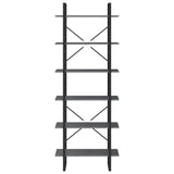 High Cabinet Grey 80x30x210 cm Solid Pine Wood - 45-Degree Angle