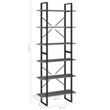 High Cabinet Grey 80x30x210 cm Solid Pine Wood - Extra Image