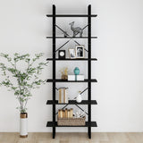 High Cabinet Black 80x30x210 cm Solid Pine Wood