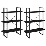 High Cabinet Black 80x30x210 cm Solid Pine Wood - Close-Up Angle