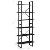 High Cabinet Black 80x30x210 cm Solid Pine Wood