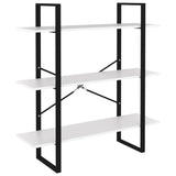 Book Cabinet White 100x30x105 cm Engineered Wood - Front View