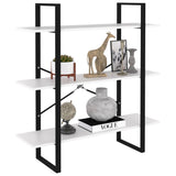 Book Cabinet White 100x30x105 cm Engineered Wood - Side View