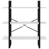 Book Cabinet White 100x30x105 cm Engineered Wood - 45-Degree Angle