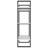 Book Cabinet White 100x30x105 cm Engineered Wood - Rear View