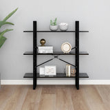 Book Cabinet Black 100x30x105 cm Engineered Wood - Top-Down View