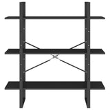 Book Cabinet Black 100x30x105 cm Engineered Wood