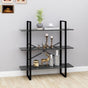 Book Cabinet Grey 100x30x105 cm Engineered Wood