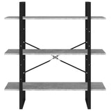 Book Cabinet Concrete Grey 100x30x105 cm Engineered Wood - 45-Degree Angle