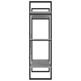 Book Cabinet Concrete Grey 100x30x105 cm Engineered Wood - Rear View