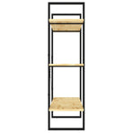 3-Tier Book Cabinet 100x30x105 cm Solid Pine Wood