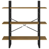3-Tier Book Cabinet 100x30x105 cm Solid Pine Wood