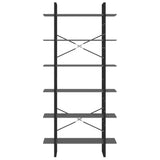 High Cabinet Grey 100x30x210 cm Engineered Wood - 45-Degree Angle