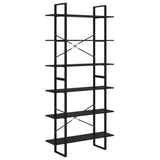 High Cabinet Black 100x30x210 cm Solid Pine Wood