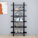 High Cabinet Black 100x30x210 cm Solid Pine Wood