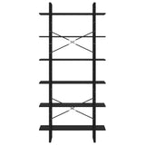 High Cabinet Black 100x30x210 cm Solid Pine Wood