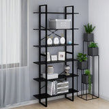 High Cabinet Black 100x30x210 cm Solid Pine Wood