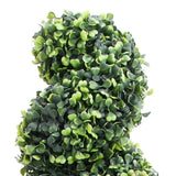 Artificial Boxwood Spiral Plant with Pot Green 117 cm - Front View