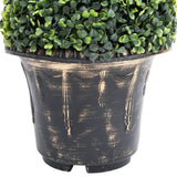 Artificial Boxwood Spiral Plant with Pot Green 117 cm - Top-Down View