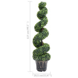 Artificial Boxwood Spiral Plant with Pot Green 117 cm - 45-Degree Angle